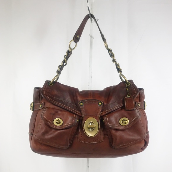Coach Handbags - Coach Legacy Leigh Distressed Leather Shoulder Bag